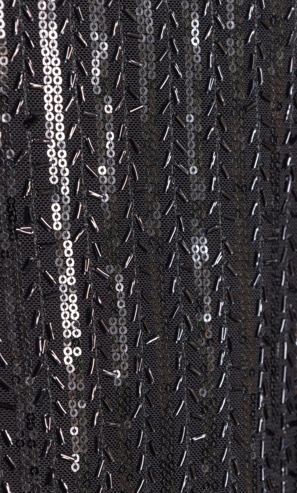 Sequin And Beaded Top Wide Leg Jumpsuit