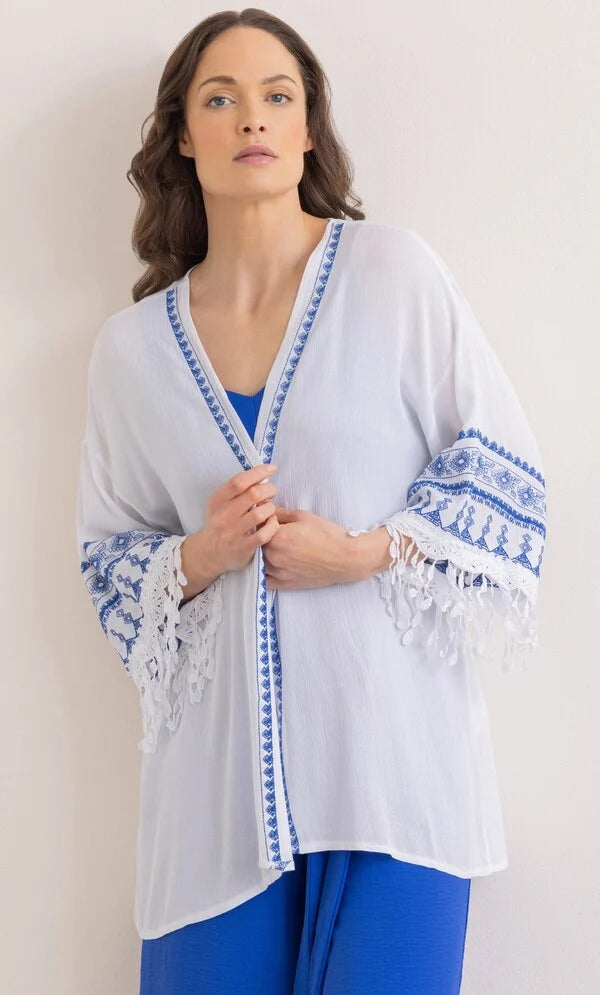 Embroidered Edge To Edge Cover Up