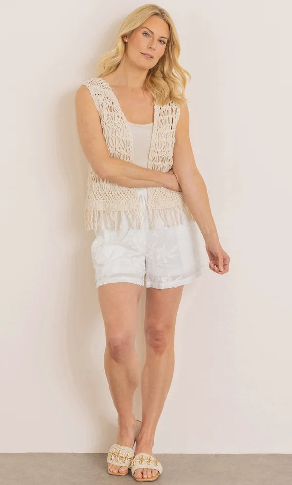 Pull On Cotton Applique Shorts