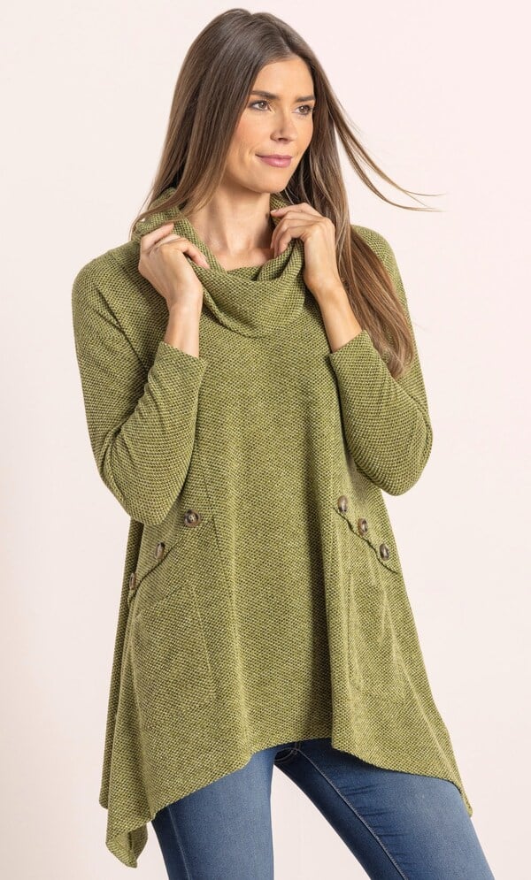 Relaxed Fit Knitted Tunic Top