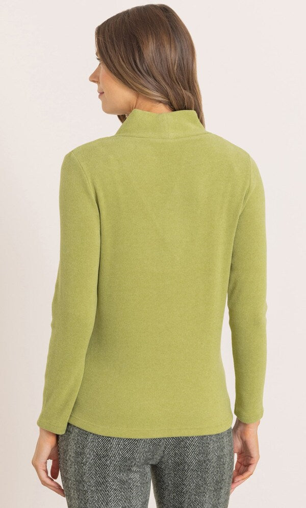 Brushed Knit V Neck Top