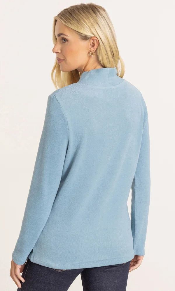 Brushed Knit V Neck Top