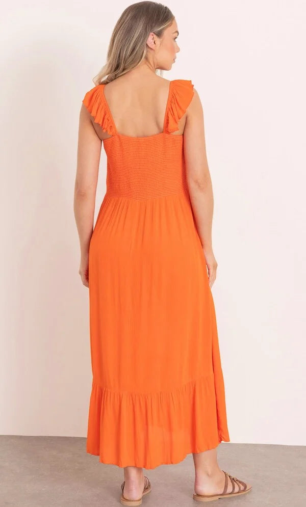 Sleeveless Smocked Maxi Dress